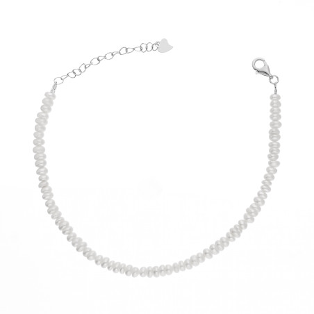 Bransoletka z perłami słodkowodnymi, zapięcie ze srebra 925