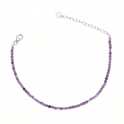 Bransoletka z faserowanymi szafirami, zapięcie ze srebra 925