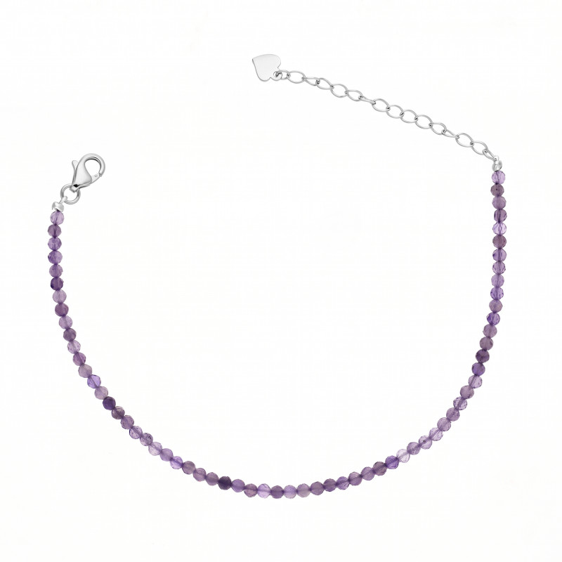 Bransoletka z faserowanymi szafirami, zapięcie ze srebra 925