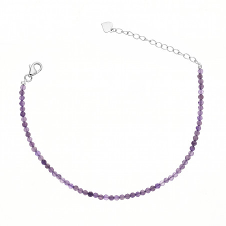 Bransoletka z faserowanymi szafirami, zapięcie ze srebra 925