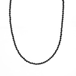 Naszyjnik z fasetowanych spineli, zapięcie ze srebra 925