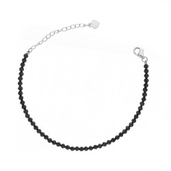 Bransoletka z fasetowanymi spinelami, zapięcie ze srebra 925