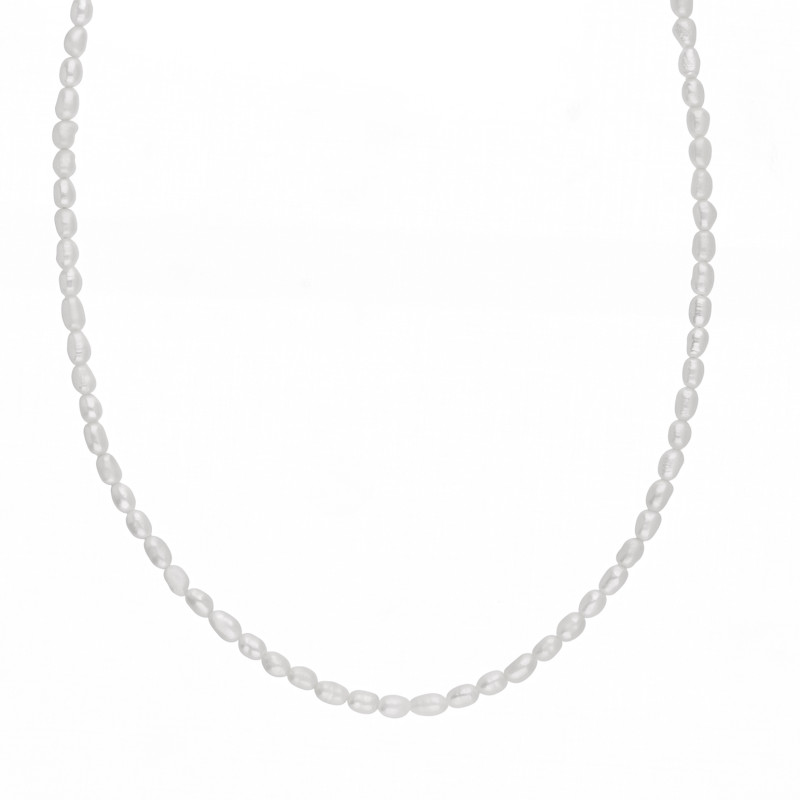 Naszyjnik z perełkami barokowymi, zapięcie ze srebra 925