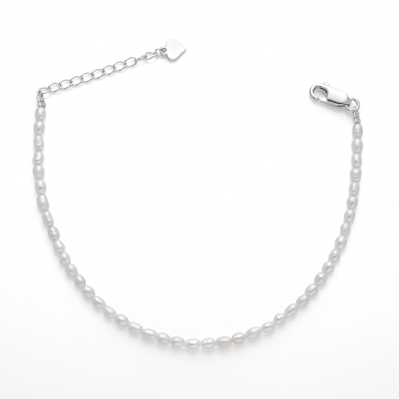 Bransoletka z perełkami barokowymi, zapięcie ze srebra 925