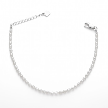 Bransoletka z perełkami barokowymi, zapięcie ze srebra 925