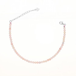 Bransoletka z kulkami z masy perłowej jubilerskiej, zapięcie ze srebra 925