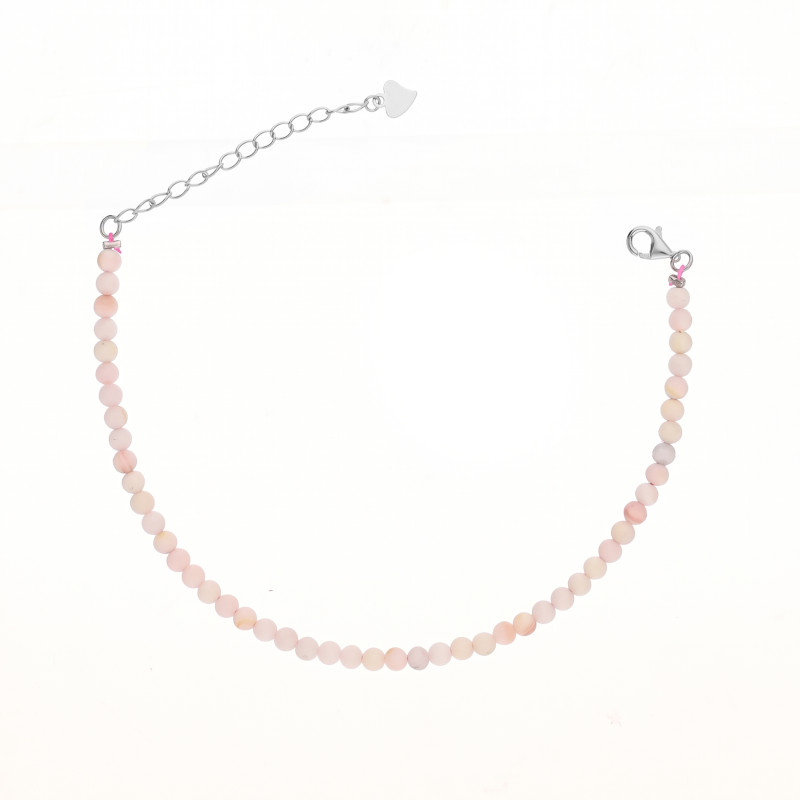 Bransoletka z kulkami z masy perłowej jubilerskiej, zapięcie ze srebra 925