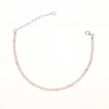 Bransoletka z kulkami z masy perłowej jubilerskiej, zapięcie ze srebra 925