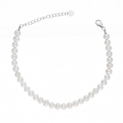 Bransoletka z perłami, zapięcie ze srebra 925