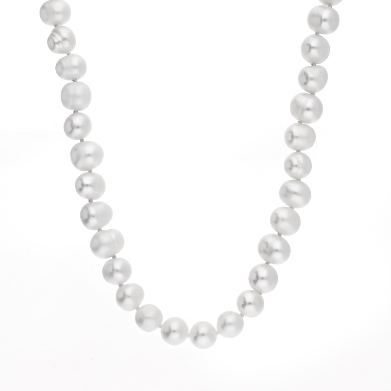 Naszyjnik z pereł barokowych, zapięcie srebro 925
