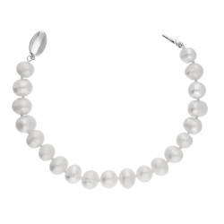 Bransoletka z perłami barokowymi, zapięcie ze srebra 925