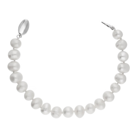 Bransoletka z perłami barokowymi, zapięcie ze srebra 925