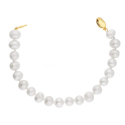 Bransoletka z perłami barokowymi, zapięcie ze srebra 925 koloru złotego