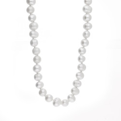 Naszyjnik z perłami barokowymi, zapięcie srebrne 925 koloru złotego