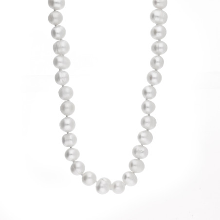Naszyjnik z perłami barokowymi, zapięcie srebrne 925 koloru złotego