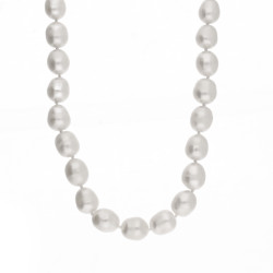Naszyjnik z perłami barokowymi 8-10 mm, zapięcie ze srebra 925