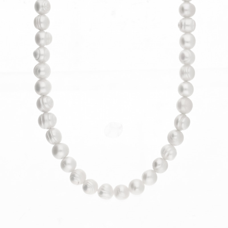 Naszyjnik z perłami barokowymi 7-8 mm, zapięcie srebro 925