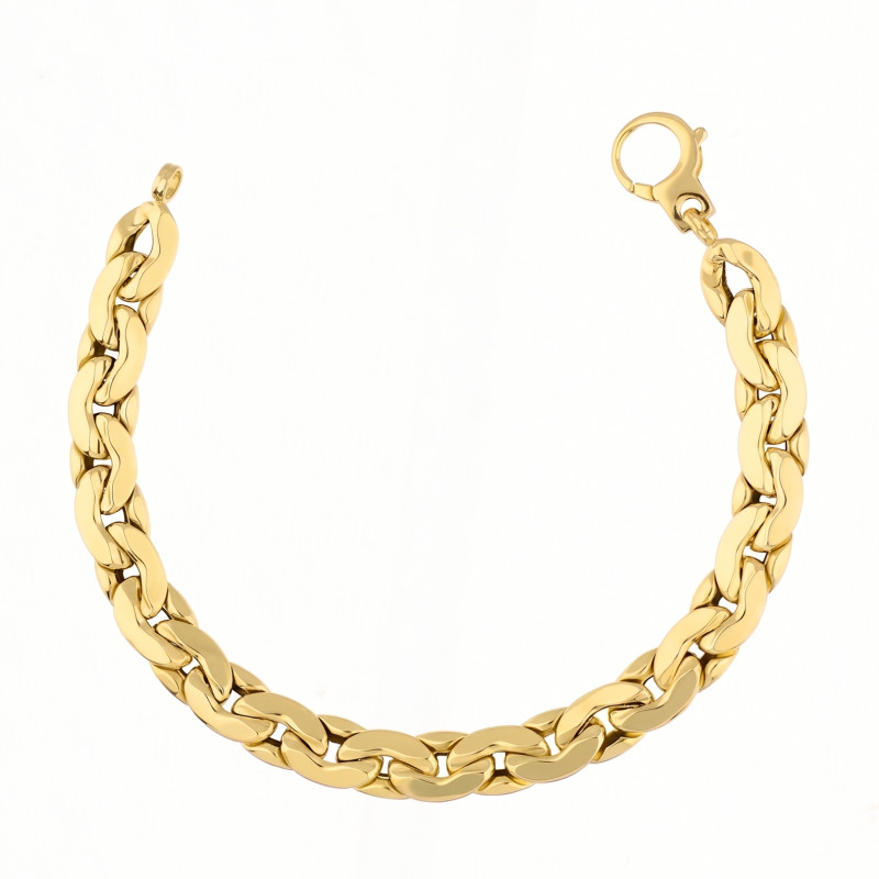 Bransoletka pancer dmuchany 3D, złoto 585