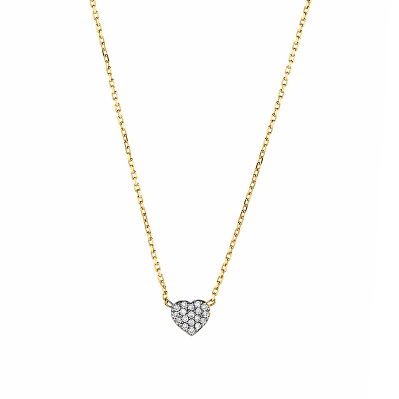 Naszyjnik SWEET serce z diamentami o łącznej masie 0,09 ct, złoto 585