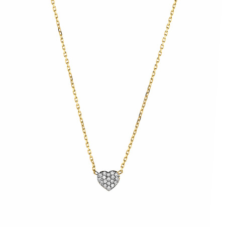 Naszyjnik SWEET serce z diamentami o łącznej masie 0,09 ct, złoto 585