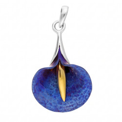 Wisiorek srebrny 925 z tytanową kalią gładką