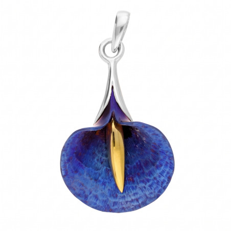 Wisiorek srebrny 925 z tytanową kalią gładką