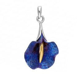 Wisiorek srebrny 925 z tytanową kalią fala