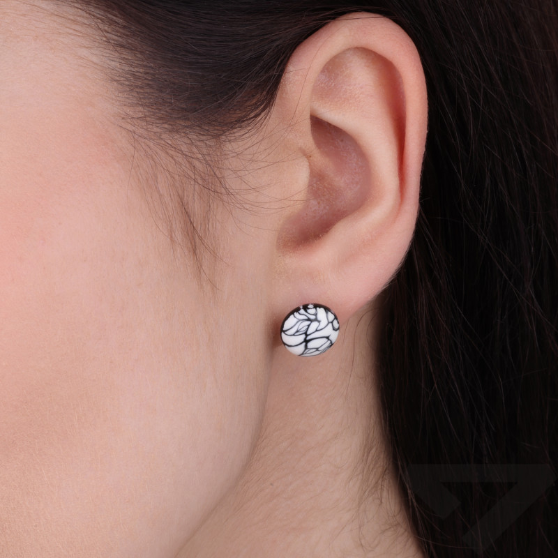 Kolczykize szkła Murano PALAZZO, srebro 925