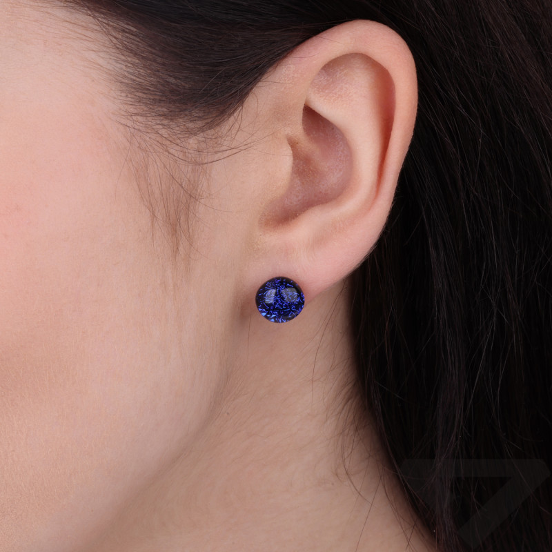 Kolczyki ze szkła Murano Scherzo, zapięcie na sztyft ze srebra 925