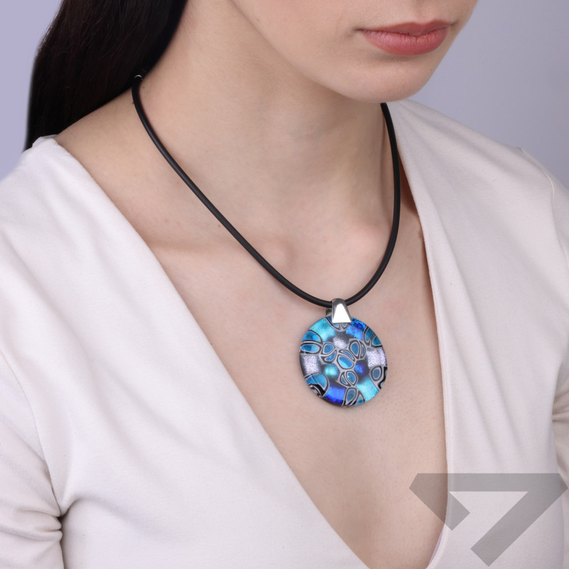 Wisior ze szkła Murano PALLONCINI, koluszko ze srebra 925