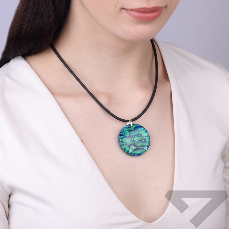 Wisior  ACCADEMIA ze szkła Murano, koluszko ze srebra 925