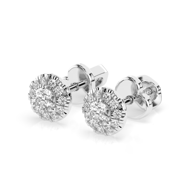 Kolczyki Soliter Wieczność z Diamentami KB 102-10095-W-0.24