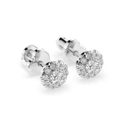 Kolczyki Soliter Wieczność z diamentami 102-10095-W-0.24