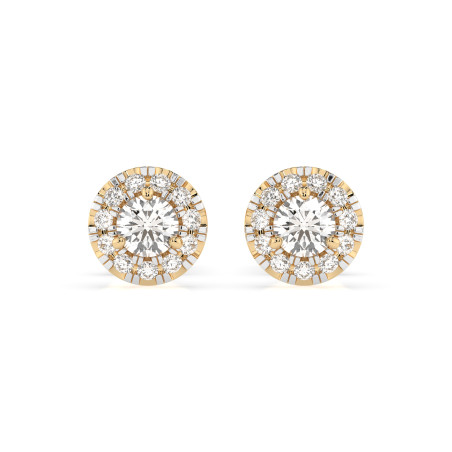 Kolczyki Soliter Wieczność z diamentami 102-10095-Y-0.24