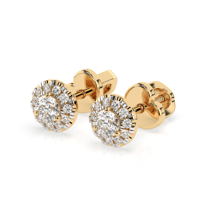 Kolczyki Soliter Wieczność z Diamentami KB 102-10095-Y-0.24