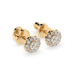 Kolczyki Soliter Wieczność z diamentami 102-10095-Y-0.24