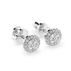 Kolczyki Soliter Wieczność z diamentami 102-10095-W-0.4