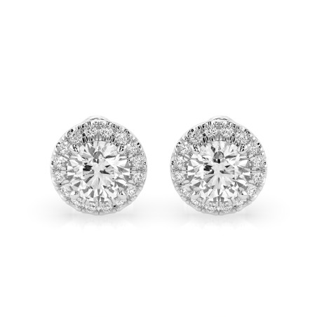 Kolczyki Soliter Wieczność z diamentami 102-10095-W-1.0