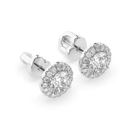 Kolczyki Soliter Wieczność z diamentami 102-10095-W-1.0