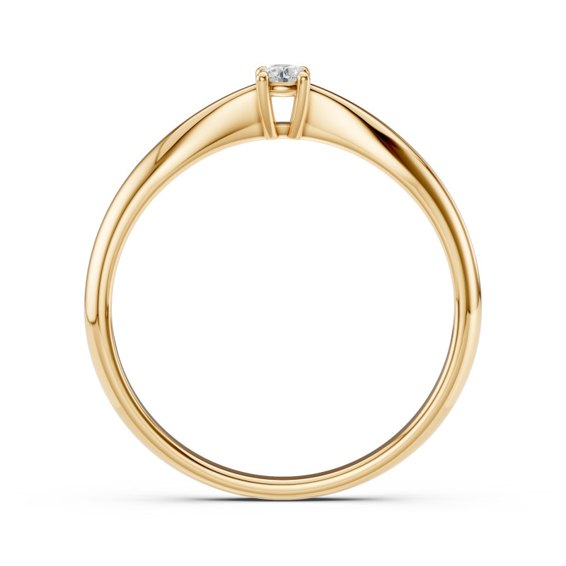 Pierścionek Soliter z Diamentem KB 101-10021-Y-0.06