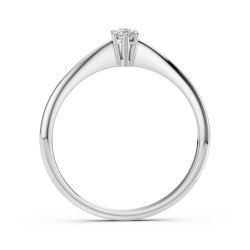 Pierścionek Soliter z diamentem 101-10027-W-0.1 - Jubiler Sezam