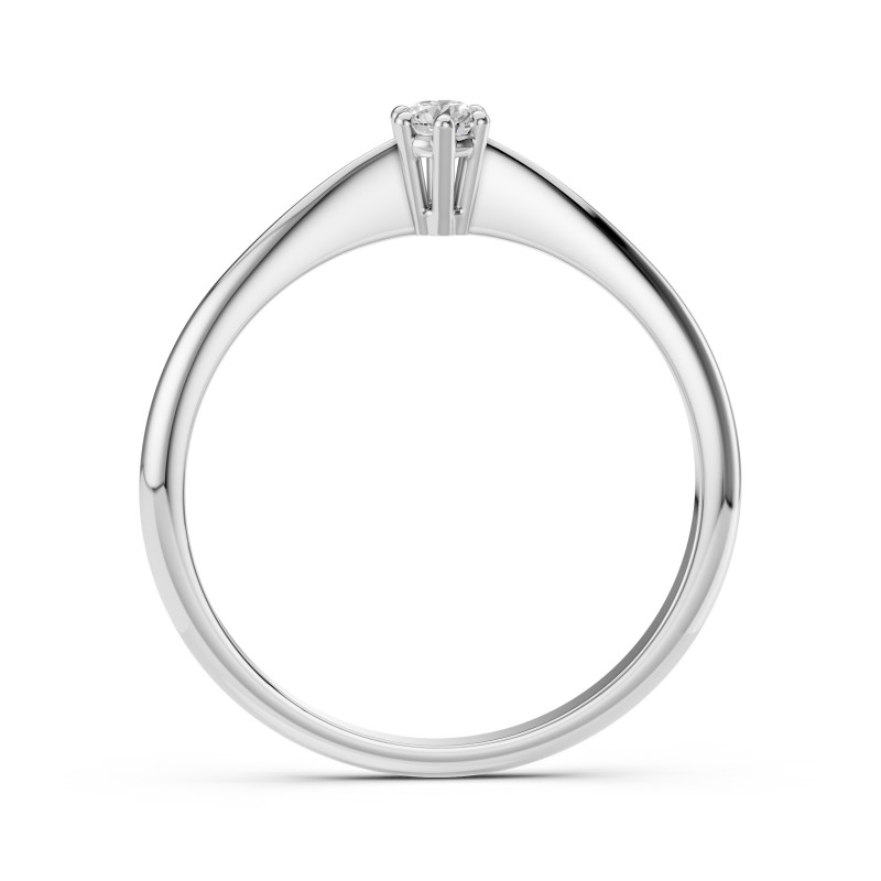 Pierścionek Soliter z Diamentem KB 101-10027-W-0.1