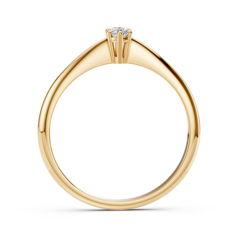 Pierścionek Soliter z Diamentem KB 101-10027-Y-0.1