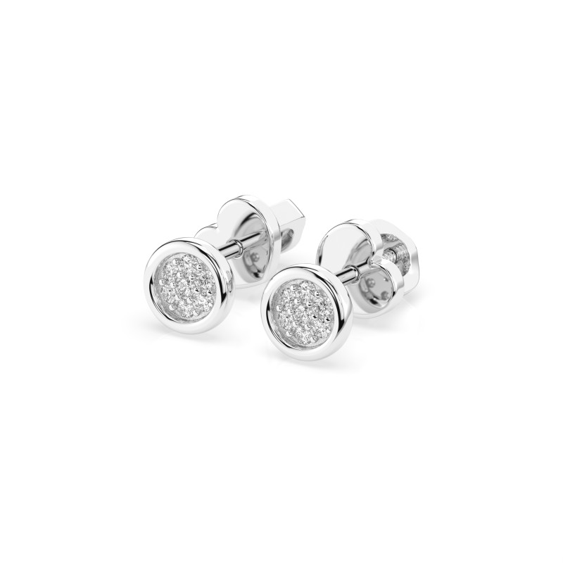 Kolczyki Iluzja z Diamentami KB 102-10068-W-0.08