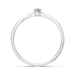 Pierścionek Soliter z diamentem 101-10012/1-W-0.06 - Jubiler Sezam