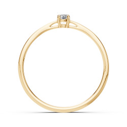 Pierścionek Soliter z diamentem 101-10012/1-Y-0.06 - Jubiler Sezam