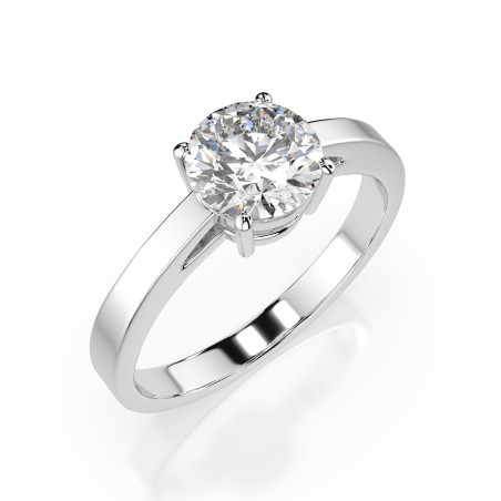 Pierścionek Soliter z diamentem 101-10012/1-W-1.0 - Jubiler Sezam