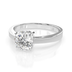 Pierścionek Soliter z diamentem 101-10012/1-W-1.0 - Jubiler Sezam