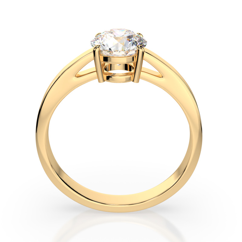 Pierścionek Soliter z diamentem 101-10012/1-Y-1.0 - Jubiler Sezam