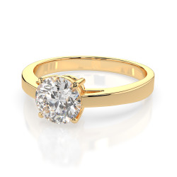 Pierścionek Soliter z diamentem 101-10012/1-Y-1.0 - Jubiler Sezam